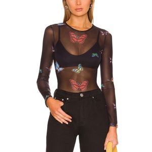 superdown mesh butterfly top
